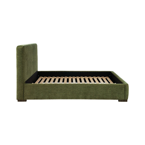 Taro King Bed Green Fabric