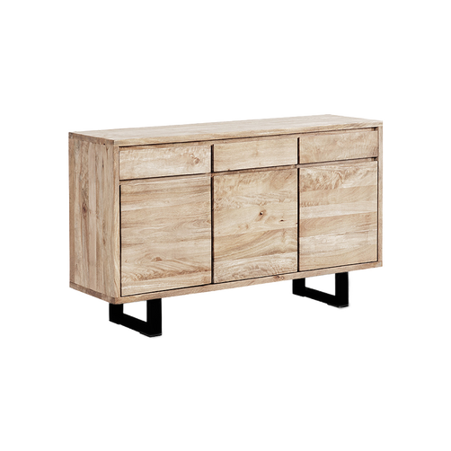 Naples Buffet 3 Drawers 3 Doors Black