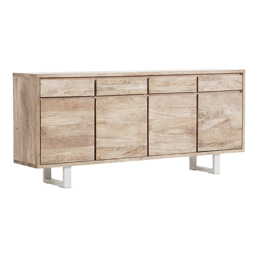 Naples 4 Door 4 Drawer Buffet White