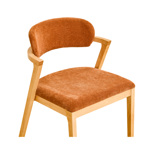 Henderson Fabric Dining Chair Rust