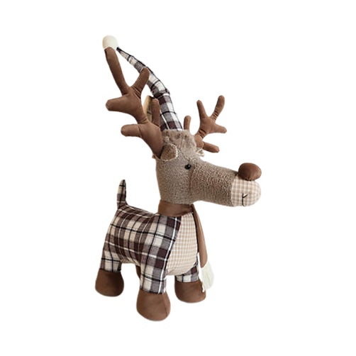 Plaid Raindeer Decor Plush
