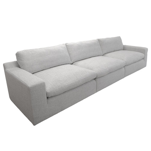 Claudia Light Grey Fabric Modular 3 Seater Lounge