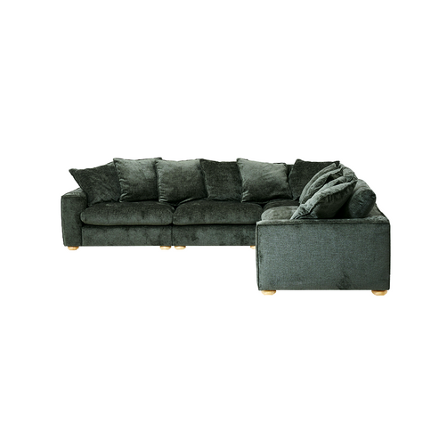 Clyde Corner Modular Lounge Green Fabric