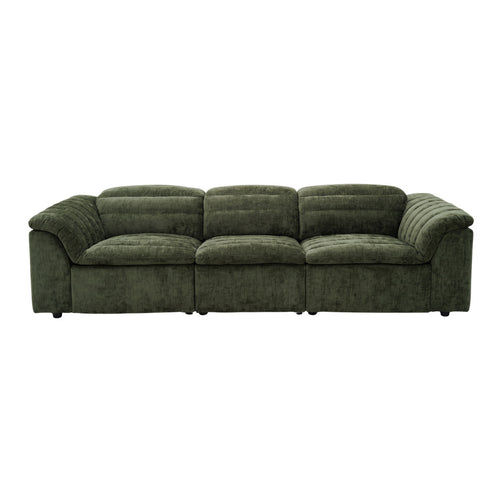 Rovella Modular 3 Seater Electric Recliner Moss Green