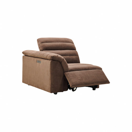 Rovella LH Arm Recliner Modular Piece Chocolate Brown