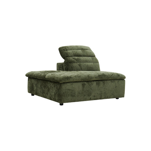 Rovella LH Chaise Modular Lounge Piece Moss Green