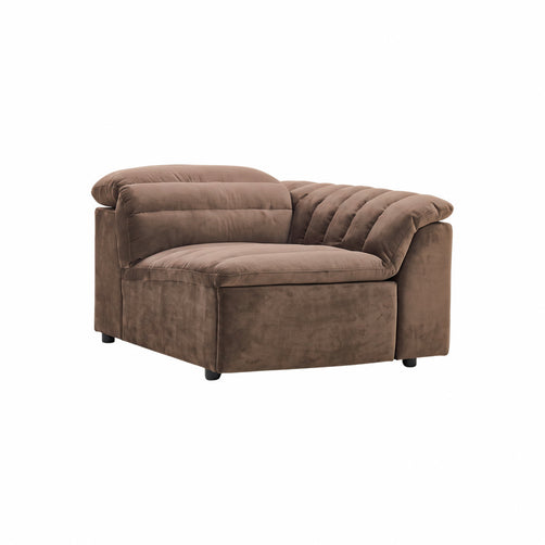 Rovella RH Arm Recliner Modular Piece Chocolate Brown