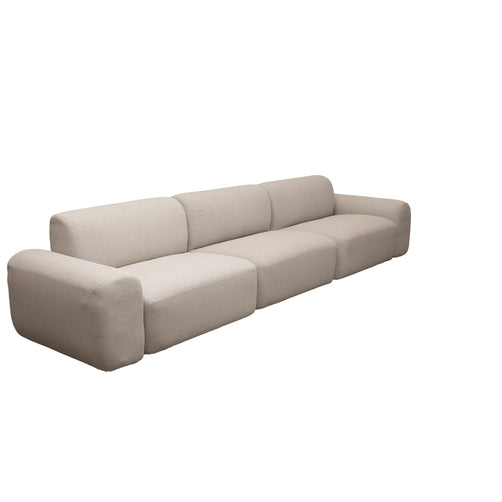 Santorini 3 Seater Lounge Modular Biscuit Fabric