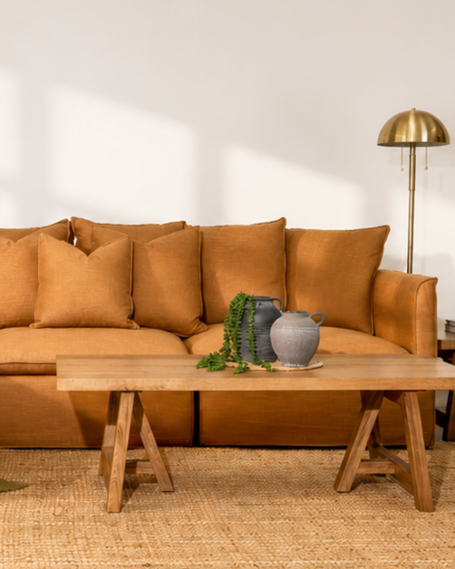 Charlie 2 Seater Modular Lounge Rust