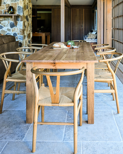 Opulence Table & Shore Oak Chair 9 Piece Set