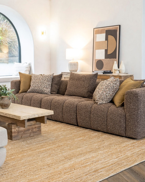 Palmview 3 Seat Modular Lounge Brown