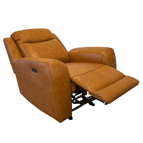 Toronto Caramel  Top Grain Leather 1 Seater Electric Recliner Lounge