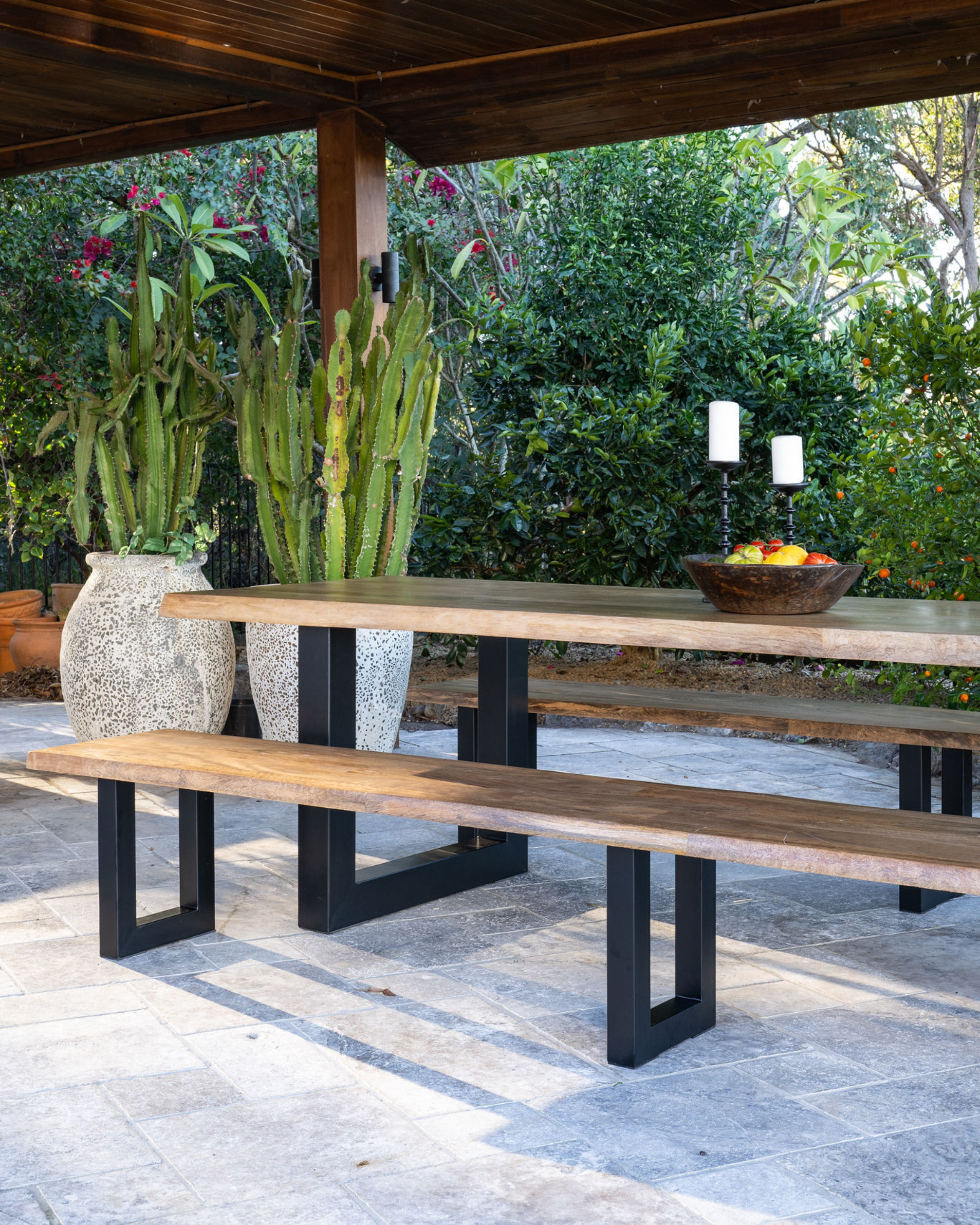 Naples Dining Bench 2.4m Black