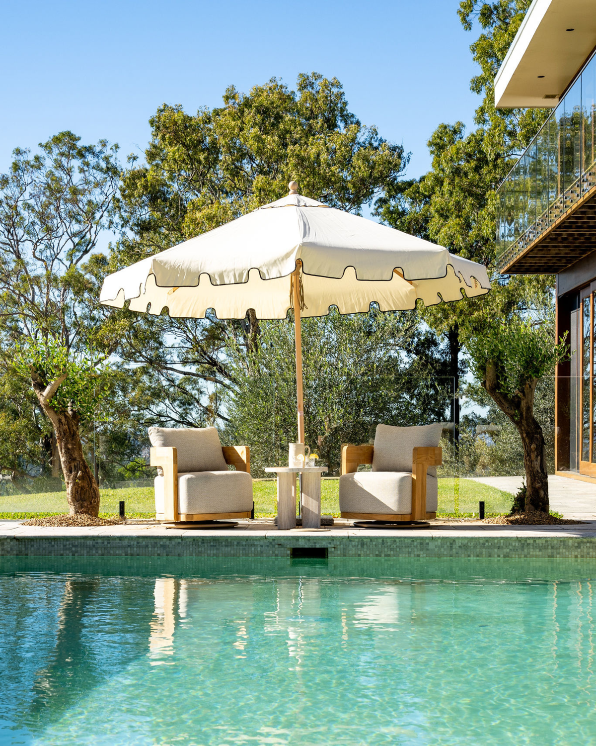 Seville Scalloped Outdoor Umbrella
