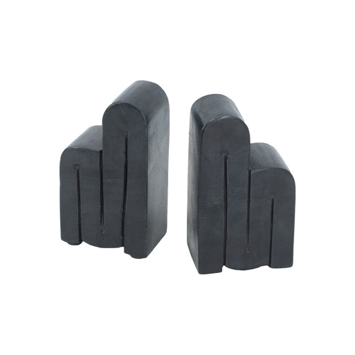 Noxar Marble Bookends Black 14cm