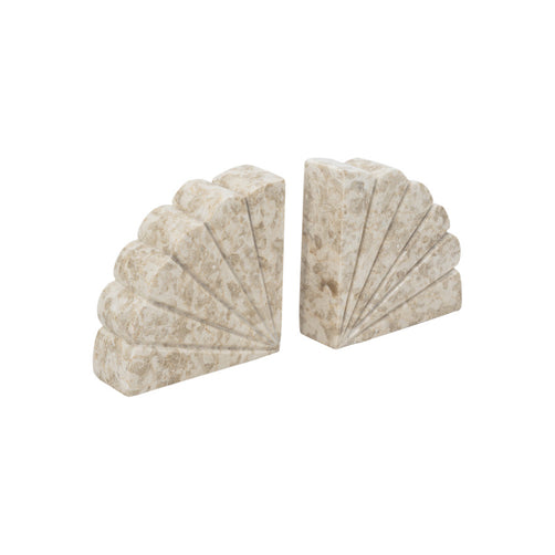 Avela Fan Marble Book Ends