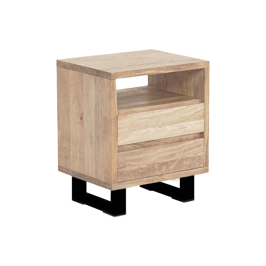 Naples Bedside Table Black