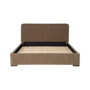 Taro Queen Bed Brown Fabric