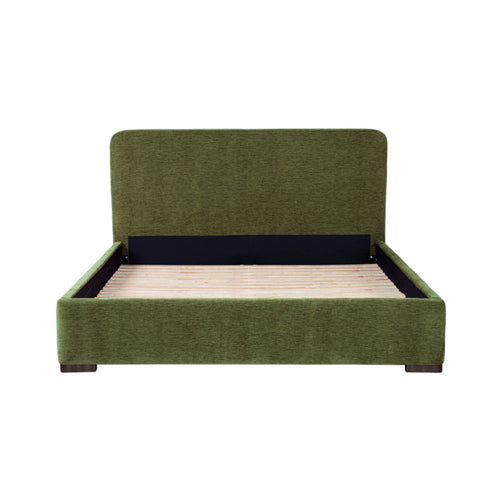 Taro Queen Bed Green Fabric