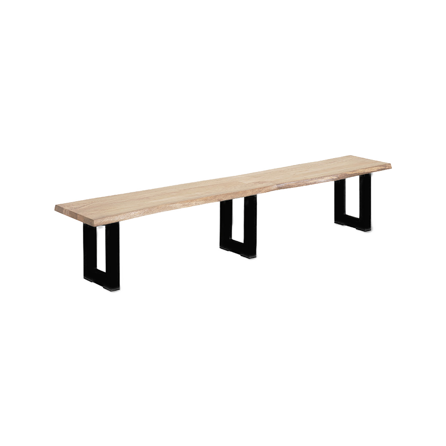 Naples Dining Bench 2.4m Black