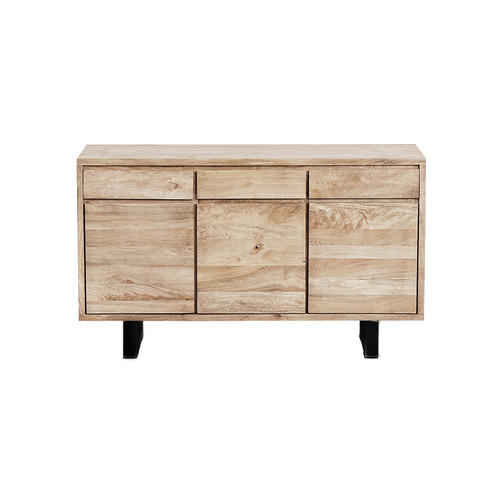 Naples Buffet 3 Drawers 3 Doors Black