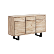 Naples Buffet 3 Drawers 3 Doors Black