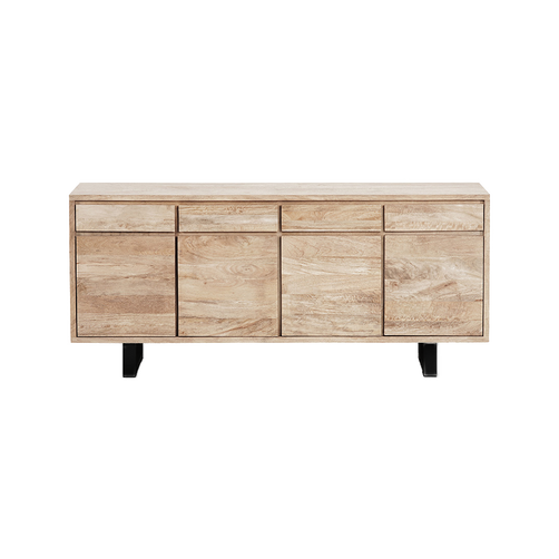 Naples Buffet 4 Doors 4 Drawers Black