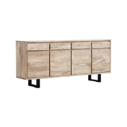 Naples Buffet 4 Doors 4 Drawers Black