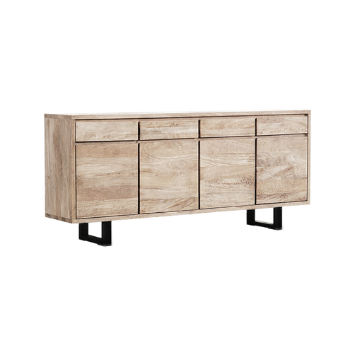 Naples Buffet 4 Doors 4 Drawers Black