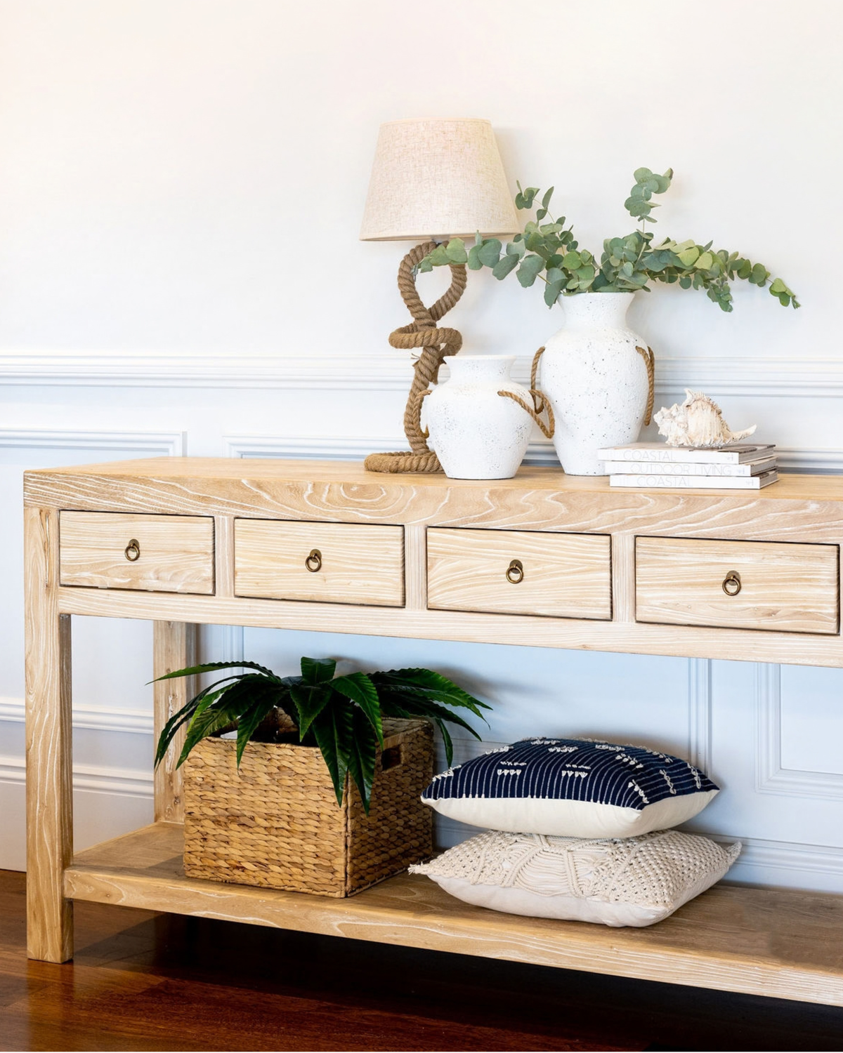 Bayside Hall Table 1.8m 4 Drawer