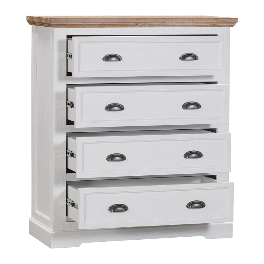 Clementine Two Toned Chest 4 drawers