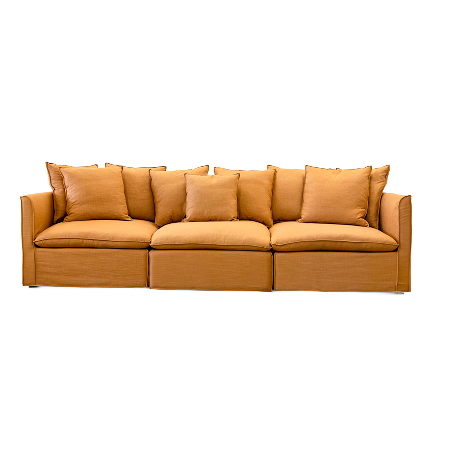 Charlie 3 Seater Modular Lounge Rust