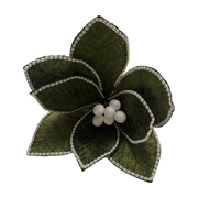 Forest Green Magnolia Clip