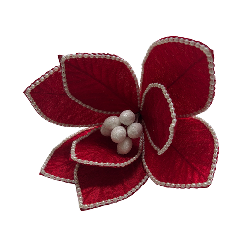 Ruby Red Magnolia Clip