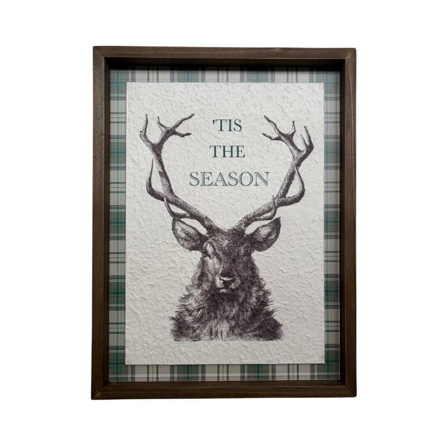 Tis the Season Stag Wall Art