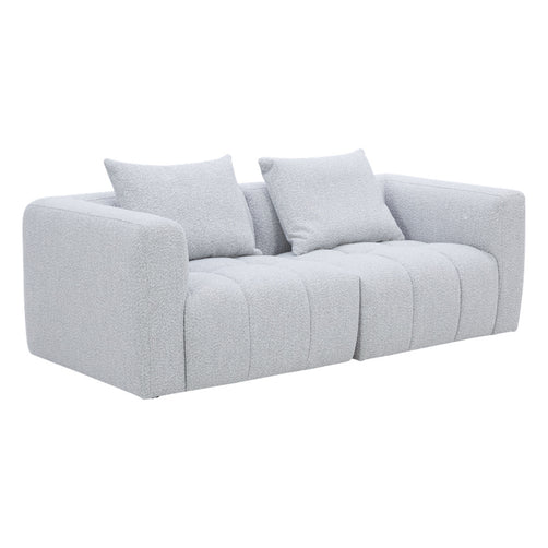 Palmview 2 Seater Modular Lounge Light Grey Fabric