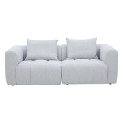 Palmview 2 Seater Modular Lounge Light Grey Fabric