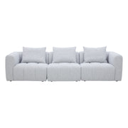 Palmview 3 Seater Modular Lounge Light Grey Fabric