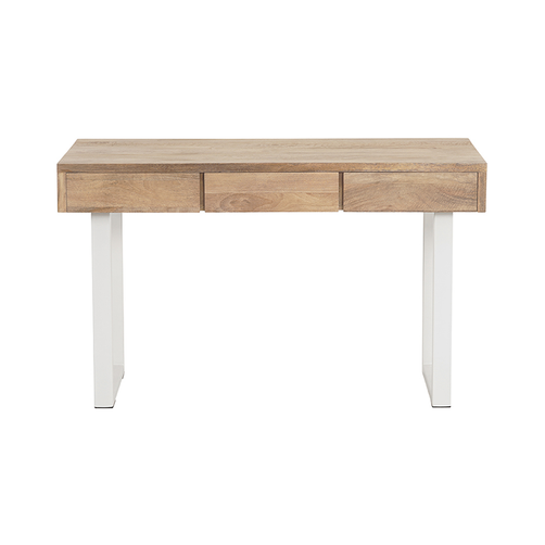 Naples 3 Drawer Hall Table White