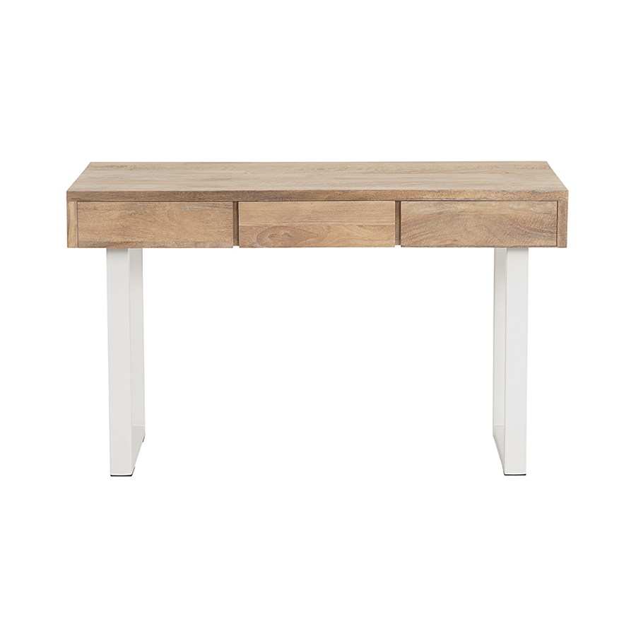 Naples 3 Drawer Hall Table White