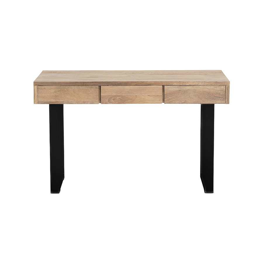 Naples 3 Drawers Hall Table Black
