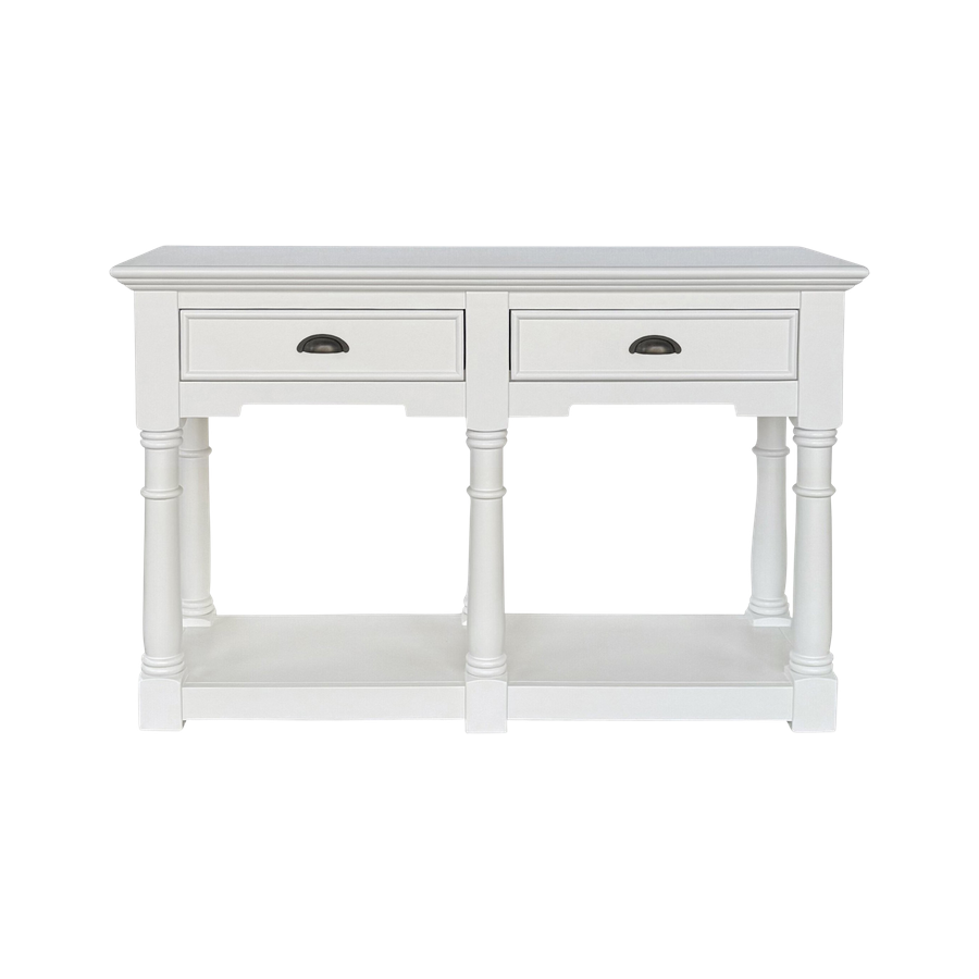 Northville Hamptons Hall Table 1.2m 2 Drawer White