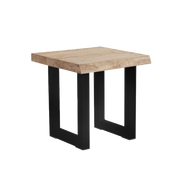 Naples Square Lamp Table 60cm Black