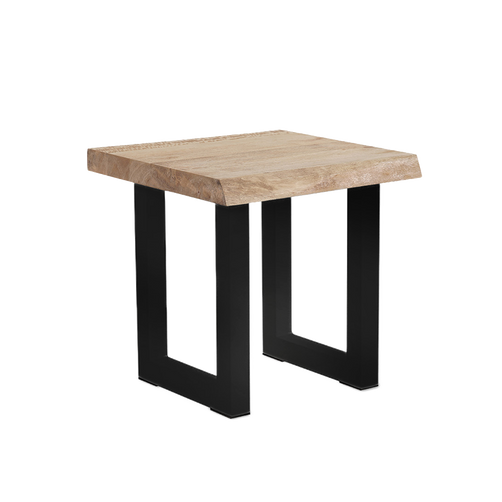 Naples Square Lamp Table 60cm Black