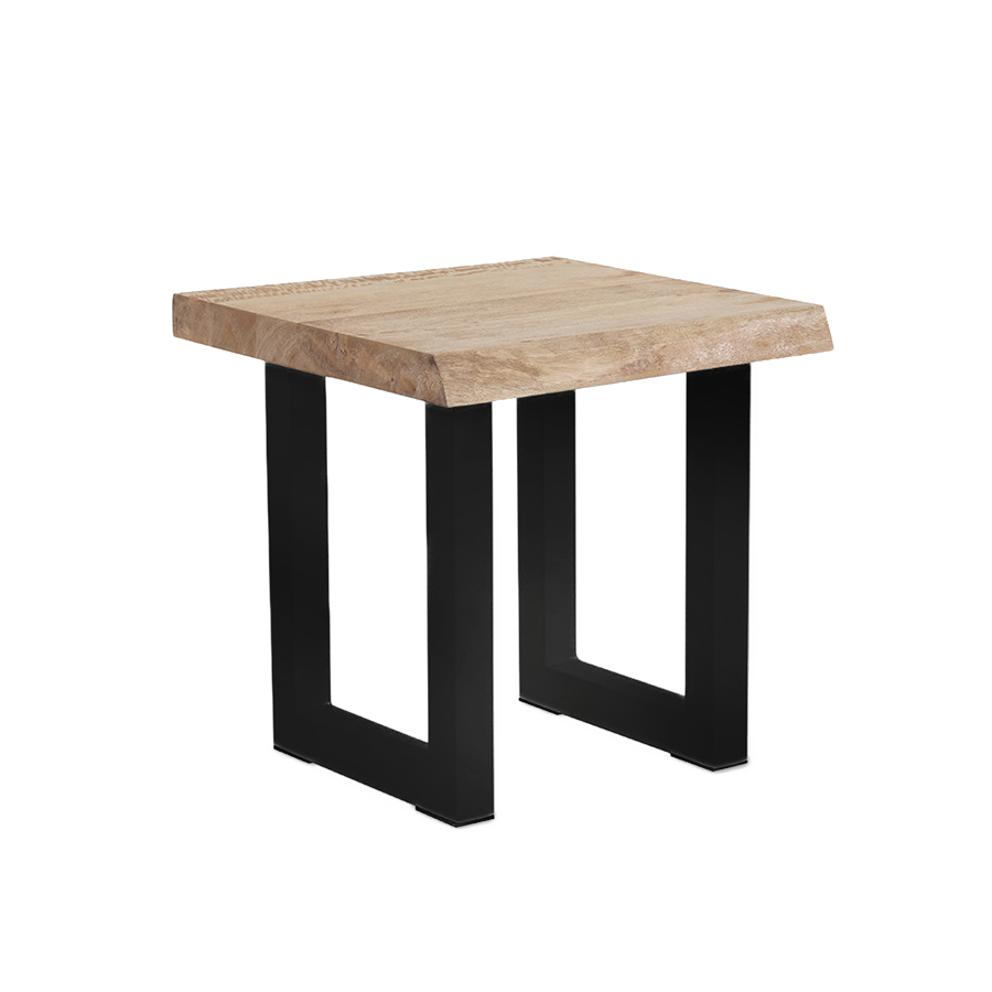 Naples Square Lamp Table 60cm Black