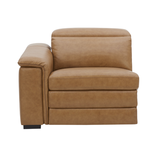 Belmont LH Arm Lounge Piece Tan Leather Electric