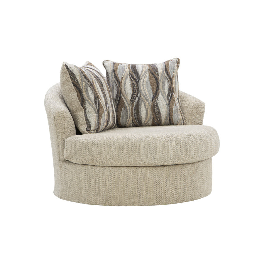 Calvaro Swivel Chair Oatmeal
