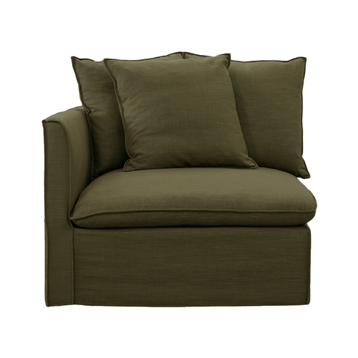 Charlie LH Modular Lounge Piece Green