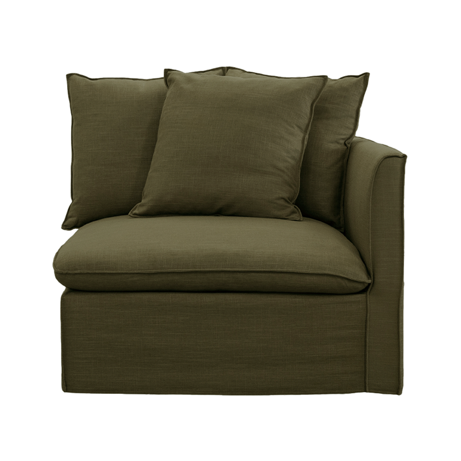 Charlie RH Modular Lounge Piece Green