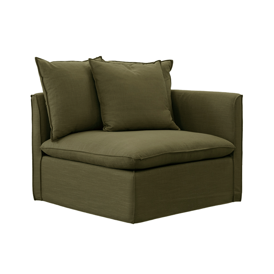 Charlie RH Modular Lounge Piece Green